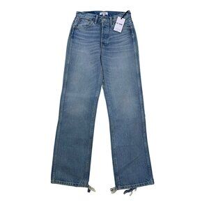 RE/DONE 90s High Rise Loose Jeans Opal Indigo Size 26 Rigid Denim NWT $315